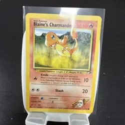 Blaine's Charmander 61/132 Gym Heroes Unlimited Pokemon Card LP/MP - Image 1