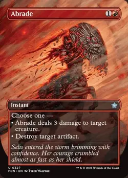 Abrade - Foil Extended Art FDN NM MTG - Image 1