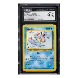 2000 Pokemon Neo Genesis Totodile #80 CGC 9.5 MINT+ - Image 1