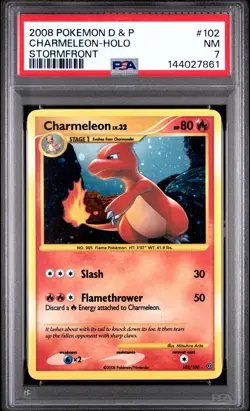 2008 POKEMON DIAMOND & PEARL STORMFRONT #102 CHARMELEON-HOLO PSA 7 - Image 1