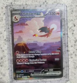 Pokemon Charizard EX 199/165 Holo Card, MEW set, English, NM/Mint No scratches - Image 1