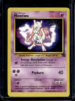 1999 Pokemon Wizards Black Star Promos Mewtwo #3 - Image 1