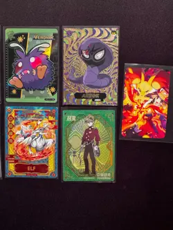 Pokemon Elf Baby Card Collection Holo Chinese Meowth Cubone Arbok Lot 9 Cards - Image 3