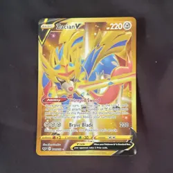 Pokemon Zacian V Secret Rare Holo Basic 220 HP Sword & Shield 211/202 ENG - Image 1