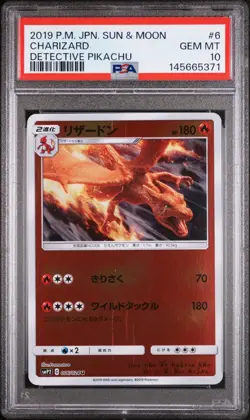 Pokemon Card Charizard 006/024 Reverse Holo Detective Pikachu PSA 10 GEM MINT - Image 1