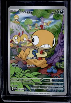 2025 Pokemon White Flare Scraggy Illustration Rare #138/086 - Image 1