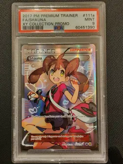 2017 Pokemon Premium Trainer PROMO XY Collection #111A FULL ART/SHAUNA PSA 9 - Image 1