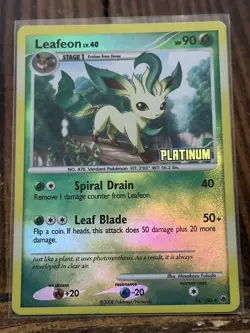 Pokemon Leafeon 24/100 & Eevee 62/100 Reverse Holo Foil Platinum & Flareon Holo - Image 3