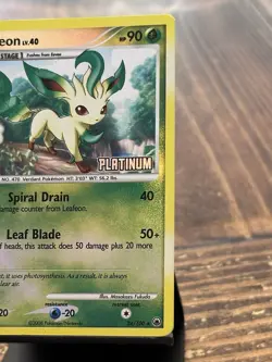 Pokemon Leafeon 24/100 & Eevee 62/100 Reverse Holo Foil Platinum & Flareon Holo - Image 5