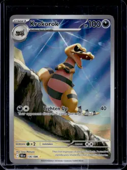 2025 Pokemon Black Bolt Krokorok Illustration Rare #136/086 - Image 1