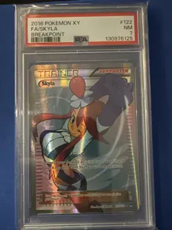 Pokemon TCG Skyla Breakpoint Holo Full Art Ultra Rare Trainer 122/122 PSA 7 - Image 2