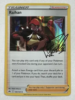 NM/M Holo Crown Zenith Raihan 140/159 Holo Rare Pokemon NN - Image 1