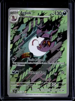 2024 Pokemon Temporal Forces Arbok #176/162 - Image 1