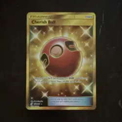 Pokemon Cherish Ball Trainer-Item SM-Unified Minds Secret Rare Foil 250/236 - Image 1