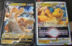 Dragonite V & Dragonite VSTAR SWSH236 SWSH235 Black Star Promo Pokemon GO - Image 1