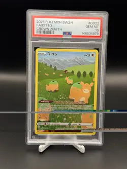 Pokemon Ditto GG22 Crown Zenith Galarian Gallery Full Art Holo PSA 10 - Image 1