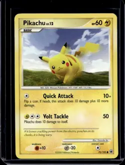 2008 Pokemon Diamond & Pearl Majestic Dawn Pikachu #70/100 - Image 1