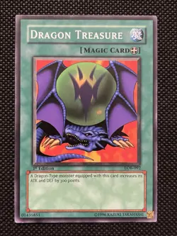 Dragon Treasure LOB-092 Common 1st Edition Light Play American English Yu-Gi-Oh! - Image 1
