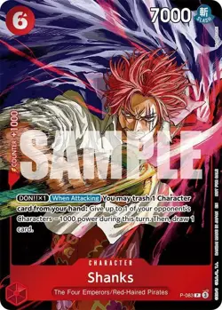 One Piece TCG: Event Pack Vol. 6 Shanks P-083 (Exclusive Promo Card) - MINT - Image 3