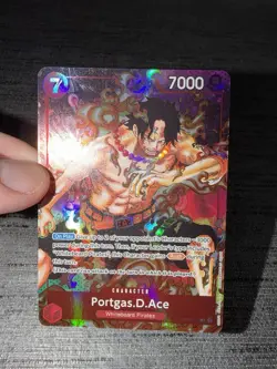 Carte One Piece Portgas.D.Ace OP02-013 SR Alternate Art English Card - Image 3