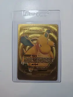 Pokemon Dragonite EX 180hp Gold Foil Collectable Card - Image 1