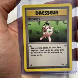 Pokemon Card French Recycle 61/62 Unlimited Trainer Fossil NM/MT Vintage TCG Vtg - Image 1
