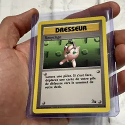 Pokemon Card French Recycle 61/62 Unlimited Trainer Fossil NM/MT Vintage TCG Vtg - Image 2