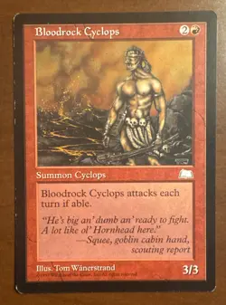 BLOODROCK CYCLOPS - MTG Magic the Gathering Card - Weatherlight - Common MP - Image 1