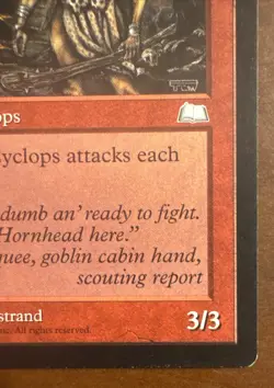 BLOODROCK CYCLOPS - MTG Magic the Gathering Card - Weatherlight - Common MP - Image 4