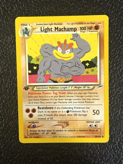 LIGHT MACHAMP 25/105 Neo Destiny Rare 1st Edition Pokemon Card Near Mint - Image 1