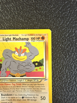 LIGHT MACHAMP 25/105 Neo Destiny Rare 1st Edition Pokemon Card Near Mint - Image 2