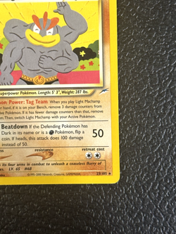 LIGHT MACHAMP 25/105 Neo Destiny Rare 1st Edition Pokemon Card Near Mint - Image 3