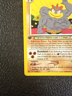 LIGHT MACHAMP 25/105 Neo Destiny Rare 1st Edition Pokemon Card Near Mint - Image 4