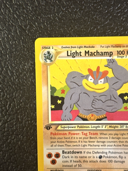 LIGHT MACHAMP 25/105 Neo Destiny Rare 1st Edition Pokemon Card Near Mint - Image 5