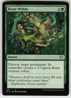 MTG Beast Within U Commander: Innistrad: Midnight Hunt 133 LP - Image 1