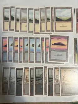 MTG REVISED Edition (1994) 50 BASIC LAND cards LOT - Magic the Gathering - Image 2