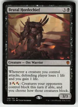 MTG Brutal Hordechief M Commander 2016 108 LP - Image 1