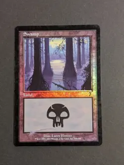 MTG Card - 1x Swamp (348) - Core Set Seventh (7th) Edition LP Vintage Foil Magic - Image 2