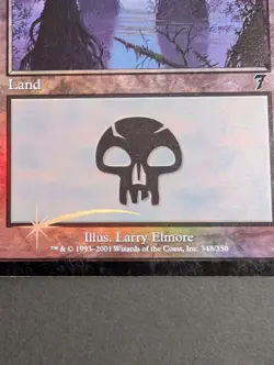 MTG Card - 1x Swamp (348) - Core Set Seventh (7th) Edition LP Vintage Foil Magic - Image 4