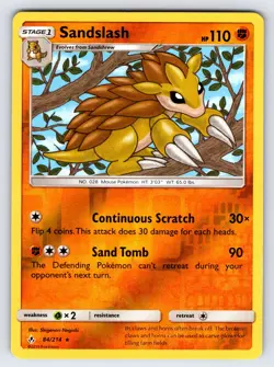 Sandslash 84/214 2019 SM Unbroken Bonds Pokemon Card Reverse Holo Rare - VLP - Image 1