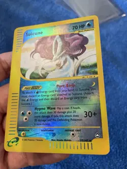 Suicune 37/147 Aquapolis Reverse Holo Rare Pokemon Card TCG 2002 Vintage - Image 4