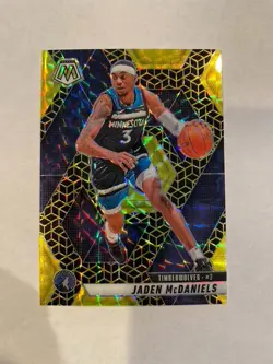 2024-25 Panini Mosaic Jaden Mcdaniels #101 Spectris GOLD FOTL /10 Timberwolves - Image 1