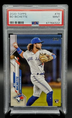 2020 Topps Series 1 Bo Bichette #78 Rookie Base PSA 9 Toronto Blue Jays RC - Image 1
