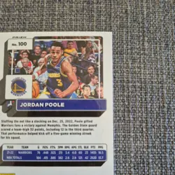 2022 Panini Optic Jordan Poole /10 - Image 3