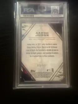 2018 Topps Fire - Aaron Judge #1 Green /199 PSA 10 - Image 2
