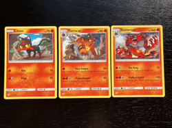 3 Pokemon Sun & Moon Base Set Non-Holo Incineroar 26/149, Torracat & Litten NM - Image 1
