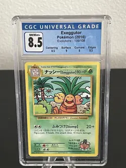 Pokemon 2016 Exeggutor Evolutions 109/108 CGC 8.5 NM Blue Slab w/ Sub Categories - Image 1