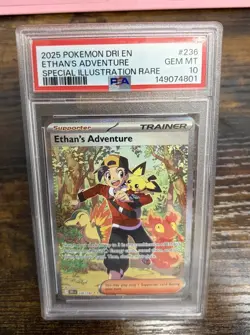2025 Pokemon DRI Destined Rivals Ethan's Adventure SIR PSA 10 Gem Mint English - Image 1