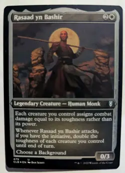 Rasaad yn Bashir (Foil Etched) Commander Legends: Battle for Baldur's Gate MTG - Image 1