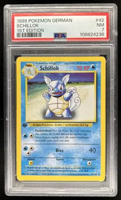 1999 Pokemon 1st Edition Wartortle #42/102 PSA 7 - Image 1